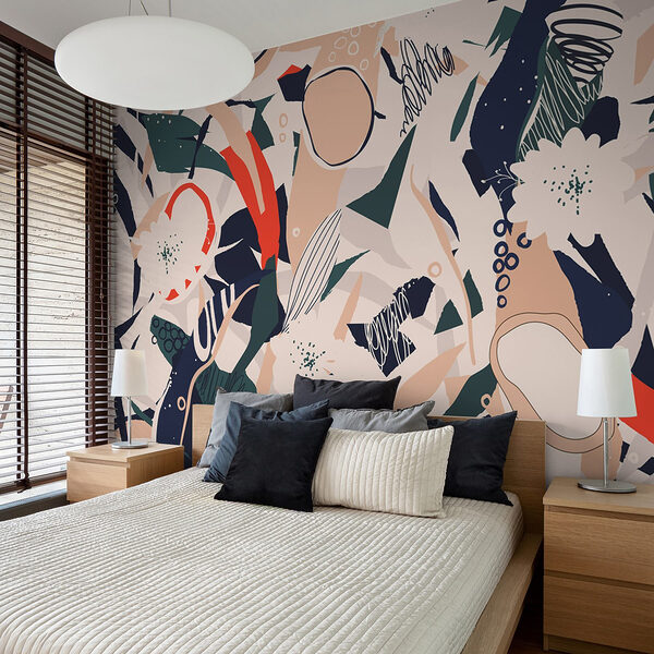 Wall murals Colorful pattern with flowers (SKU: u99480) Wall murals Wall murals Colorful pattern with flowers (SKU: u99480)