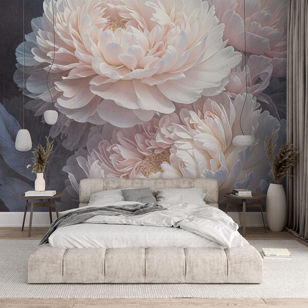 Group of white flowers Wall murals Group of white flowers