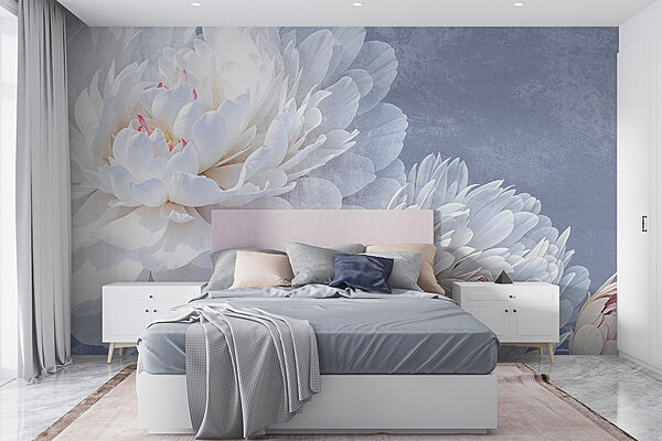 Wall murals Delicate blooms in soft pastel hues (SKU: w08379) Wall murals Wall murals Delicate blooms in soft pastel hues (SKU: w08379)