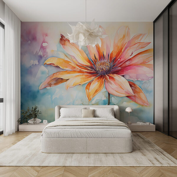 Painting of a flower Wall murals Painting of a flower