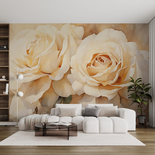 Wall murals Beautiful roses in soft hues (SKU: w02044) Wall murals Wall murals Beautiful roses in soft hues (SKU: w02044)
