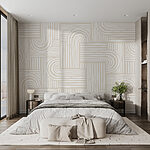 Wall murals White and gray pattern