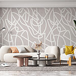 Wall murals White lines on a gray background