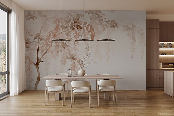 Tree branch with leaves Wall murals Tree branch with leaves