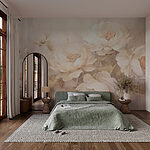 Wall murals Painting of white flowers