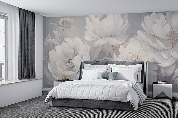 Soft petals in muted hues Wall murals Soft petals in muted hues