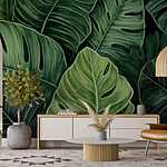 Wall murals Group of green leaves