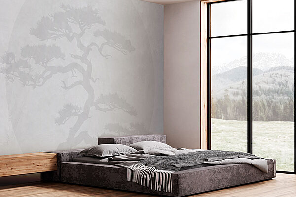 Tree with branches on a white background Wall murals Tree with branches on a white background