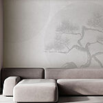 Wall murals White background with a tree
