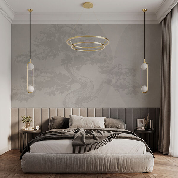 Tree with curved trunk and curved trunk Wall murals Tree with curved trunk and curved trunk