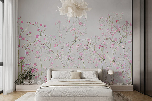 Group of pink flowers Wall murals Group of pink flowers