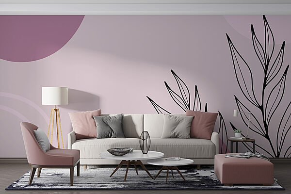 Drawing of a leaf Wall murals Drawing of a leaf