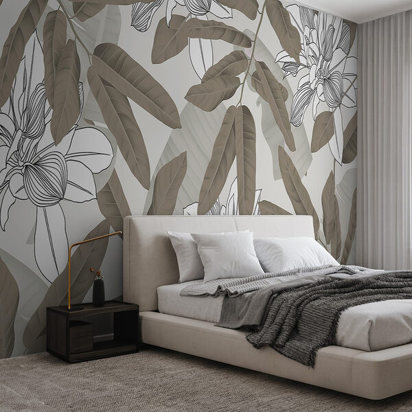 Natural elegance in monochrome design Wall murals Natural elegance in monochrome design