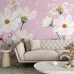 Wall murals Group of white flowers
