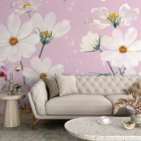 Group of white flowers Wall murals Group of white flowers
