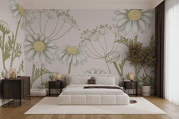 Delicate blooms dancing in the breeze Wall murals Delicate blooms dancing in the breeze