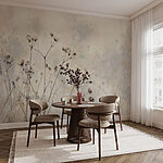 Wall mural Dried flowers basking in soft hues