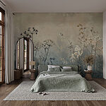 Wall murals Soft blooms in tranquil hues