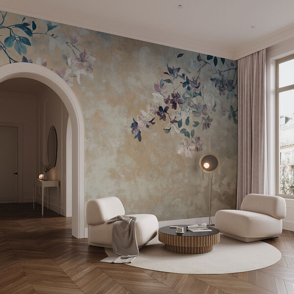 Wall murals Delicate blooms against a soft backdrop (SKU: w02686) Wall murals Wall murals Delicate blooms against a soft backdrop (SKU: w02686)