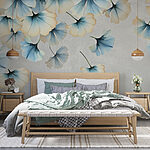 Wall murals Group of flowers flying in the air