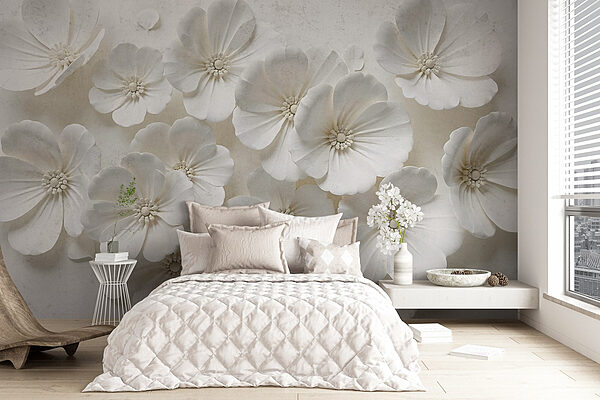 Group of white flowers Wall murals Group of white flowers