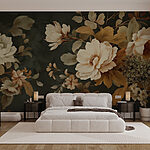 Wall murals Elegant blooms in warm tones