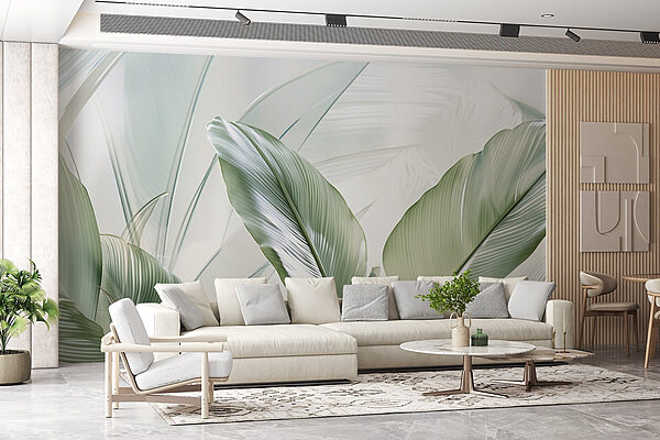 Lush leaves in gentle light Wall murals Lush leaves in gentle light