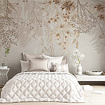Wall murals Delicate floral patterns in soft hues