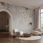 Wall mural Delicate floral patterns in soft hues