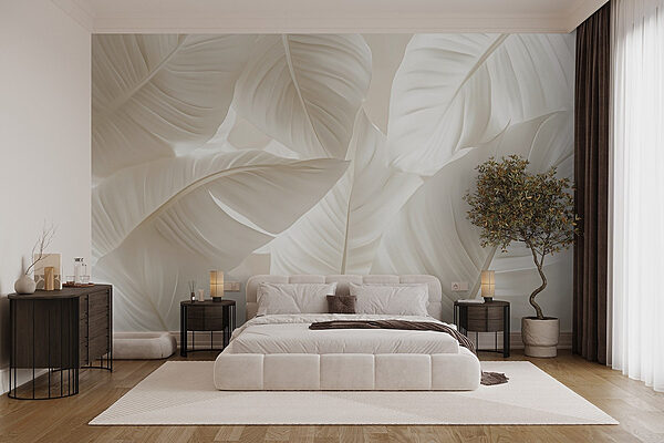 Nature’s soft, elegant leaf patterns Wall murals Nature’s soft, elegant leaf patterns