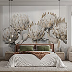 Wall murals Group of artichokes with leaves
