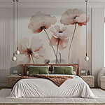 Wall murals Group of flowers on stems