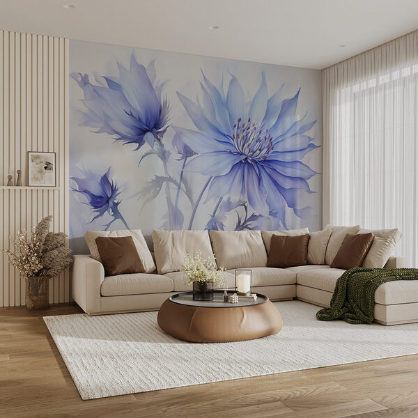 Wall murals Delicate blooms in soft hues (SKU: w02710) Wall murals Wall murals Delicate blooms in soft hues (SKU: w02710)
