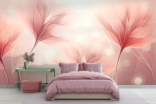 Delicate petals in soft hues Wall murals Delicate petals in soft hues