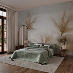Wall murals Ethereal petals in soft hues