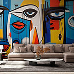 Wall murals Colorful art piece of artwork