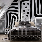 Wall murals Black and white pattern