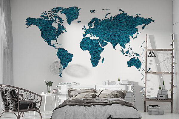 Map of the world Wall murals Map of the world