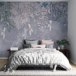 Wall mural Delicate florals against muted background