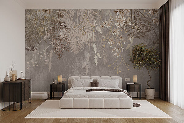 Delicate floral arrangement overhead Wall murals Delicate floral arrangement overhead