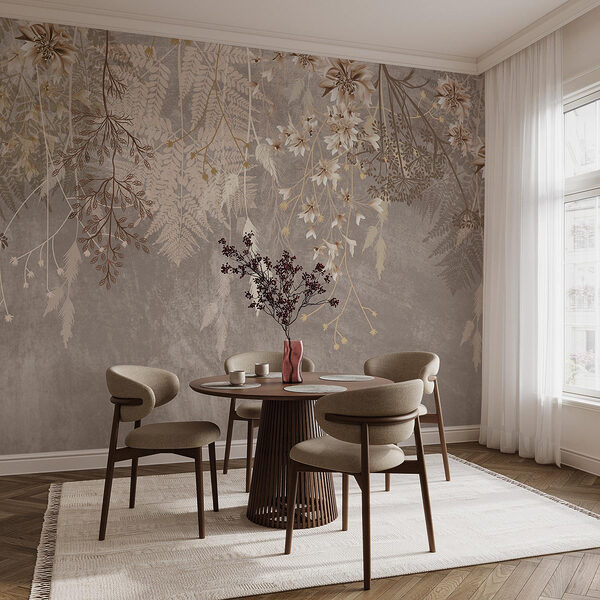 Wall mural Wall mural Delicate floral arrangement overhead (SKU: w08606v1)