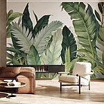 Wall mural Group of green leaves