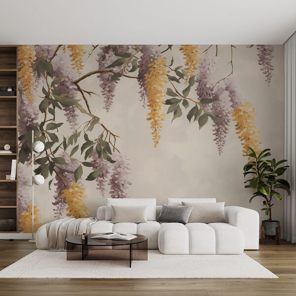 Delicate blossoms in soft pastel hues Wall murals Delicate blossoms in soft pastel hues