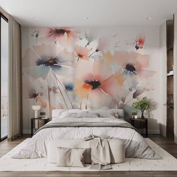 Painting of flowers Wall murals Painting of flowers