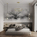 Wall murals Black and white cloud