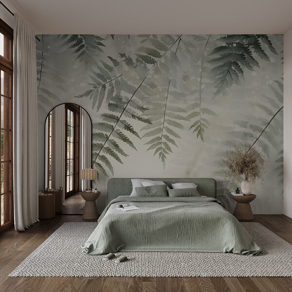 Gentle ferns in soft light Wall murals Gentle ferns in soft light