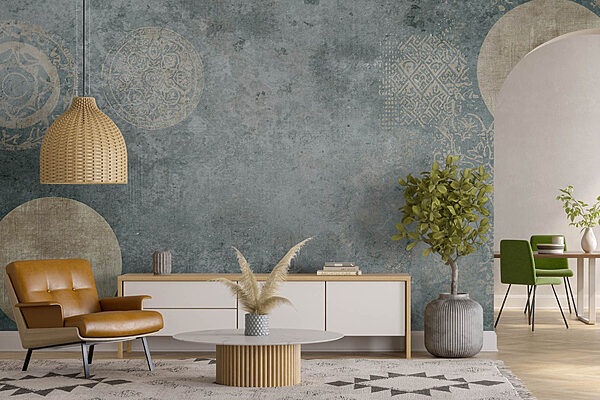 Grey and white background with a pattern Wall murals Grey and white background with a pattern
