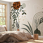 Wall murals Graphic of a plant and potted plants