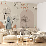 Wall murals Floral elegance in soft hues