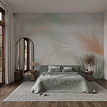 Wall murals Soft colors and gentle textures blend.